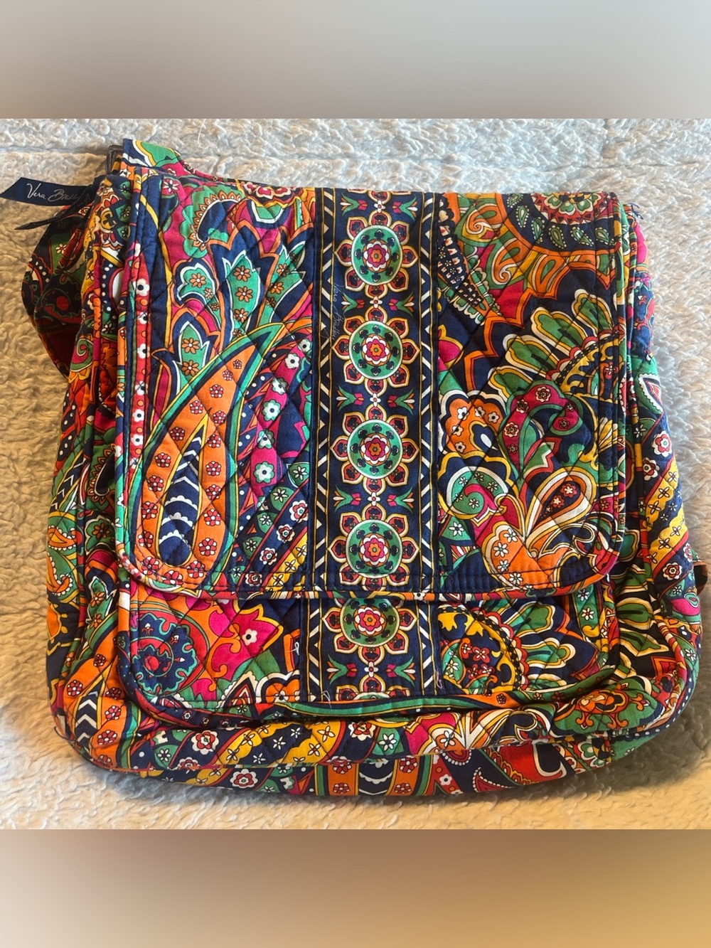Vera Bradley MAILBAG VENETIAN PAISLEY Messenger PURSE CROSSBODY STRAP Large NWOT